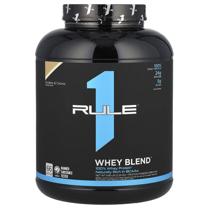 Whey Blend, Protein Powder Drink Mix, Cookies & Creme, 4.95 Lb (2.24 Kg)